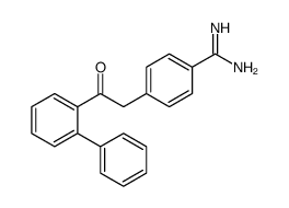 4-[2-oxo-2-(2-phenylphenyl)ethyl]benzenecarboximidamide结构式