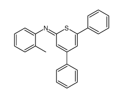 N-(2-methylphenyl)-4,6-diphenylthiopyran-2-imine结构式