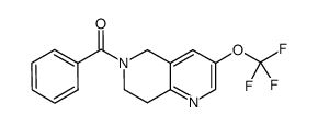 phenyl(3-(trifluoromethoxy)-7,8-dihydro-1,6-naphthyridin-6(5H)-yl)methanone Structure