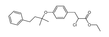 2-Chloro-3-[4-(1,1-dimethyl-3-phenyl-propoxy)-phenyl]-propionic acid ethyl ester结构式