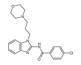 4-chloro-N-[1-(3-morpholin-4-yl-propyl)-1H-benzoimidazol-2-yl]-benzamide结构式