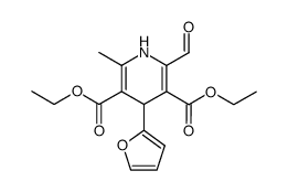 diethyl 2-methyl-4-(furan-2-yl)-6-formyl-1,4-dihydropyridine-3,5-dicarboxylate结构式