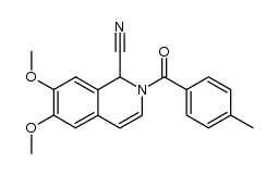 1,2-dihydro-6,7-dimethoxy-2-(4-methylbenzoyl)isoquinoline-1-carbonitrile结构式