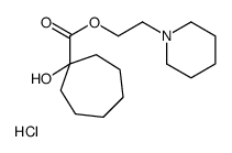 2-piperidin-1-ylethyl 1-hydroxycycloheptane-1-carboxylate,hydrochloride结构式