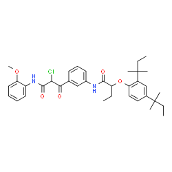 3-[[2-[2,4-Bis(1,1-dimethylpropyl)phenoxy]-1-oxobutyl]amino]-α-chloro-N-(2-methoxyphenyl)-β-oxobenzenepropanamide Structure