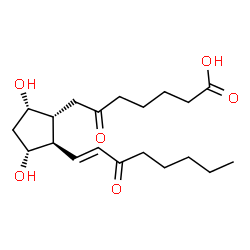7-[(1R,2R,3R,5S)-3,5-dihydroxy-2-[(E)-3-oxooct-1-enyl]cyclopentyl]-6-oxoheptanoic acid结构式