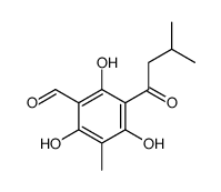 2,4,6-Trihydroxy-3-(1-oxo-3-methylbutyl)-5-methylbenzaldehyde Structure