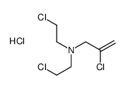 bis(2-chloroethyl)-(2-chloroprop-2-enyl)azanium,chloride Structure