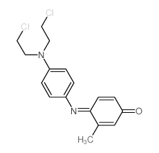 2,5-Cyclohexadien-1-one,4-[[4-[bis(2-chloroethyl)amino]phenyl]imino]-3-methyl- structure