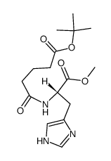 N-(4-tert-butoxycarbonyl-butyryl)-histidine methyl ester结构式