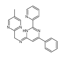 N-[(5-methylpyrimidin-2-yl)methyl]-6-phenyl-2-pyridin-2-ylpyrimidin-4-amine结构式