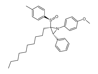 (2R,3R,RS)-2-decyl-1-(4-methoxyphenyl)-3-phenyl-2-(p-tolylsulfinyl)aziridine结构式