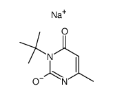 3-(tert-butyl)-6-methylpyrimidine-2,4(1H,3H)-dione, sodium salt结构式