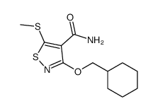 3-(cyclohexylmethoxy)-5-methylsulfanyl-1,2-thiazole-4-carboxamide结构式