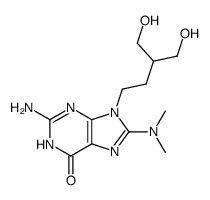 8-dimethylamino-9-[4-hydroxy-3-(hydroxymethyl)butyl]guanine结构式