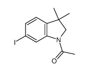 1-(6-iodo-3,3-dimethylindolin-1-yl)ethanone结构式