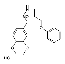 (2R,3R)-3-[2-(3,4-dimethoxyphenyl)ethylamino]-1-phenoxybutan-2-ol,hydrochloride Structure