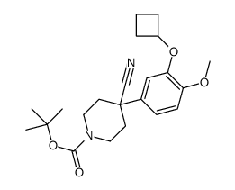 1-BOC-4-CYANO-4-[3-(CYCLOBUTYLOXY)-4-METHOXYPHENYL]-PIPERIDINE structure