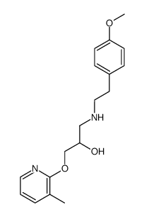 1-<2-(4-Methoxyphenyl)-ethylamino>-3-(3-methylpyridin-2-yloxy)-2-propanol结构式