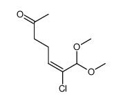 (E)-6-Chloro-7,7-dimethoxy-5-hepten-2-one结构式