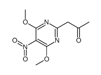 1-(4,6-dimethoxy-5-nitropyrimidin-2-yl)propan-2-one结构式