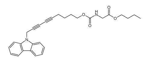 (9-Carbazol-9-yl-nona-5,7-diynyloxycarbonylamino)-acetic acid butyl ester Structure