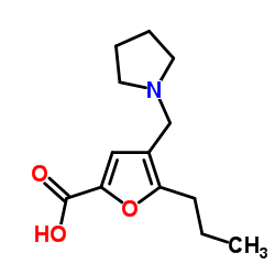 5-PROPYL-4-PYRROLIDIN-1-YLMETHYL-FURAN-2-CARBOXYLIC ACID Structure