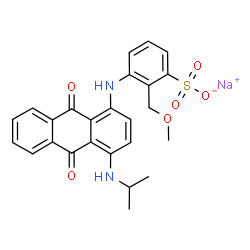 sodium [[9,10-dihydro-4-(isopropylamino)-9,10-dioxo-1-anthryl]amino]methoxytoluenesulphonate structure