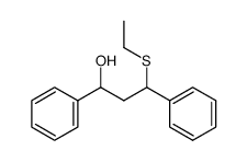 ethyl 3-hydroxy-1,3-diphenylpropyl sulphide结构式