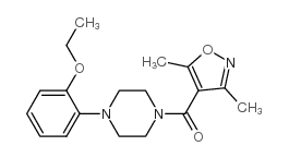 Methanone, (3,5-dimethyl-4-isoxazolyl)[4-(2-ethoxyphenyl)-1-piperazinyl]-结构式