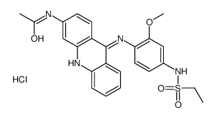 Acetamide, N-(9-(4-(ethylsulfonamido)-2-methoxyanilino)-3-acridinyl)-,monohydrochloride Structure