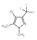 4-Bromo-1,5-dimethyl-3-(trifluoromethyl)-1H-pyrazole structure