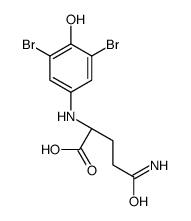 (2S)-5-amino-2-(3,5-dibromo-4-hydroxyanilino)-5-oxopentanoic acid结构式