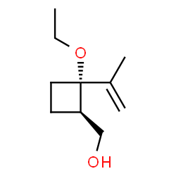 Cyclobutanemethanol, 2-ethoxy-2-(1-methylethenyl)-, (1R,2S)- (9CI)结构式