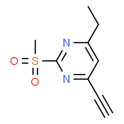 Pyrimidine, 4-ethyl-6-ethynyl-2-(methylsulfonyl)- (9CI) Structure