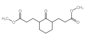 methyl 3-[3-(2-methoxycarbonylethyl)-2-oxo-cyclohexyl]propanoate Structure