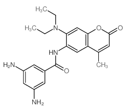 3,5-Diamino-N-(7-(diethylamino)-4-methyl-2-oxo-2H-chromen-6-yl)benzamide Structure