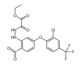 ethyl 2-[2-[5-[2-chloro-4-(trifluoromethyl)phenoxy]-2-nitrophenyl]hydrazinyl]-2-oxoacetate Structure