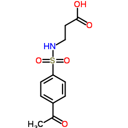 3-[[(4-ACETYLPHENYL)SULFONYL]AMINO]PROPANOIC ACID Structure