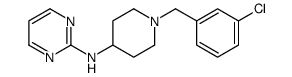 N-[1-[(3-chlorophenyl)methyl]piperidin-4-yl]pyrimidin-2-amine结构式