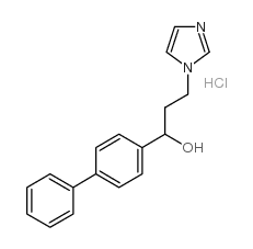 4-BIPHENYLMETHANOL, alpha-(2-(1-IMIDAZOLYL)ETHYL)-, HYDROCHLORIDE结构式