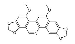 5,7-dimethoxy-[1,3]dioxolo[4',5':4,5]benzo[1,2-c][1,3]dioxolo[4,5-i]phenanthridine结构式