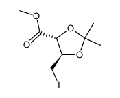 (4R,5R)-methyl 5-iodomethyl-2,2-dimethyl-1,3-dioxolane-4-carboxylate结构式