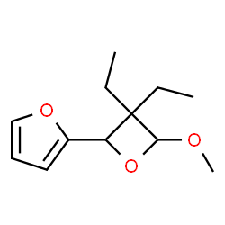Furan, 2-(3,3-diethyl-4-methoxy-2-oxetanyl)- (9CI) Structure