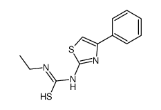 1-ethyl-3-(4-phenyl-1,3-thiazol-2-yl)thiourea结构式