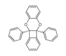 diphenyl-4b,10a-dihydro-4b,10a benzo[3,4]cyclobuta[1,2-b]benzodioxine-1,4结构式