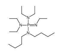 N-[bis(diethylamino)-ethylimino-λ5-phosphanyl]-N-butylbutan-1-amine Structure