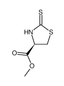 (-)-methyl (R)-2-thioxothiazolidine-4-carboxylate结构式