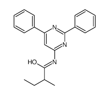 N-(2,6-diphenylpyrimidin-4-yl)-2-methylbutanamide结构式