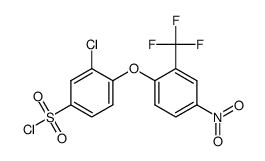 3-chloro-4-[4-nitro-2-(trifluoromethyl)phenoxy]benzene sulfonyl chloride Structure